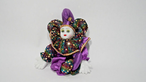 Vintage porcelain jester - 8",